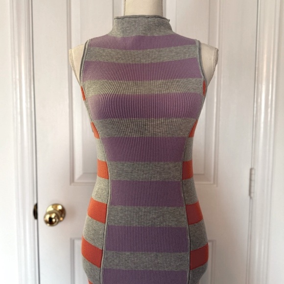 “DAILY PRACTICE” Anthropologie Striped Sleeveless Knit Sweater Dress - Picture 5 of 13